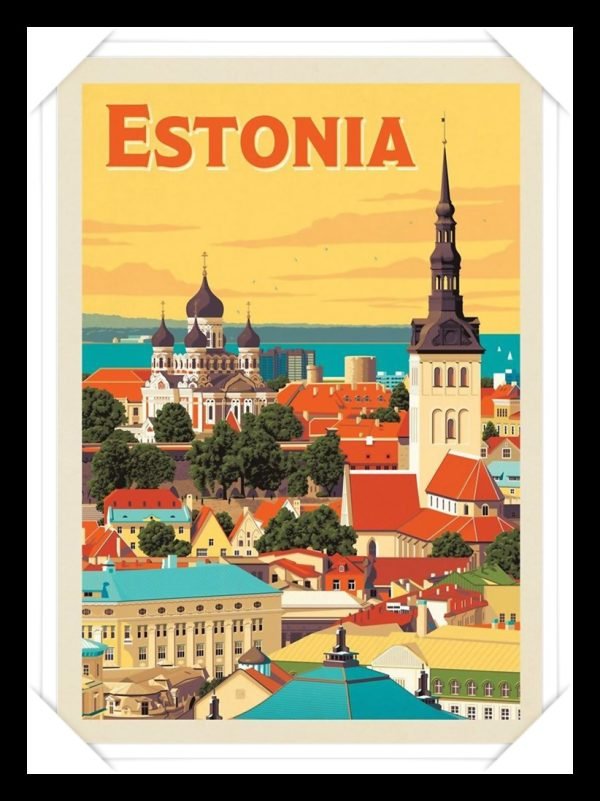 Poster Vintage Travel - Cod. 016 ESTONIA - Digital Download