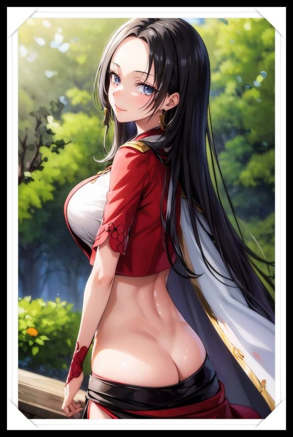 BOA HANCOCK Waifu Anime Girl - One Piece - Poster in A4 Alta Qualità (Hentai, Sexy)