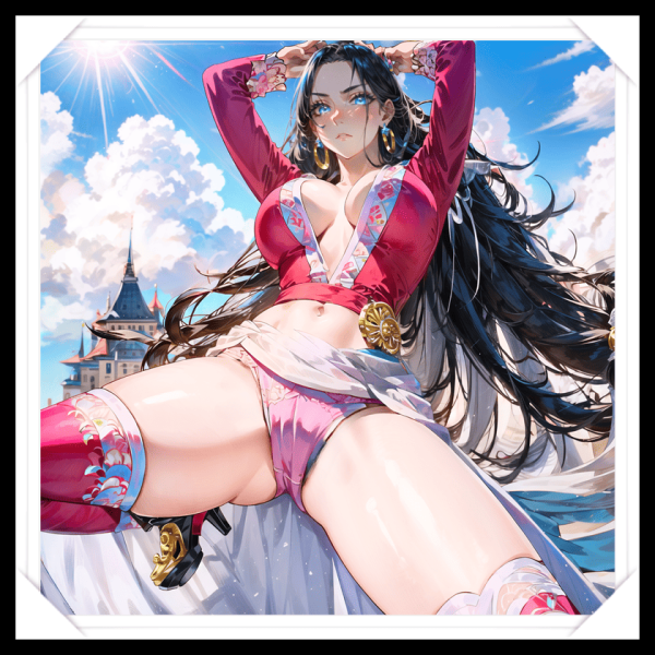 BOA HANCOCK Waifu Anime Girl - One Piece - Poster in A4 Alta Qualità (Hentai, Sexy)