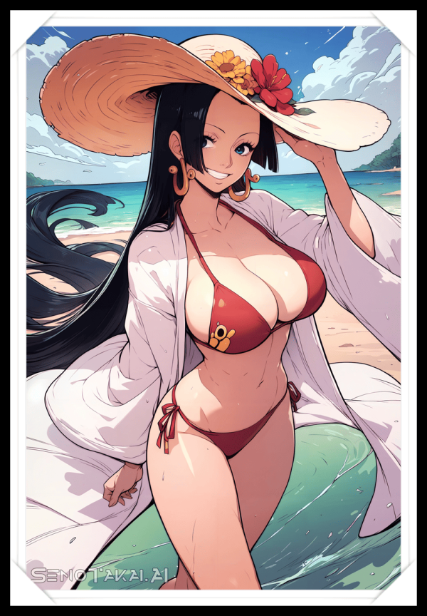 BOA HANCOCK Waifu Anime Girl - One Piece - Poster in A4 Alta Qualità (Hentai, Sexy)