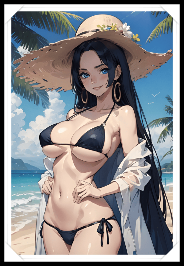 BOA HANCOCK Waifu Anime Girl - One Piece - Poster in A4 Alta Qualità (Hentai, Sexy)