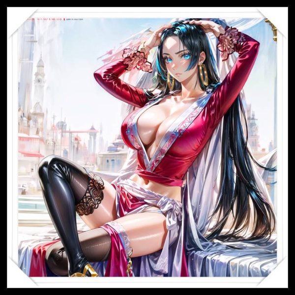 BOA HANCOCK Waifu Anime Girl - One Piece - Poster in A4 Alta Qualità (Hentai, Sexy)