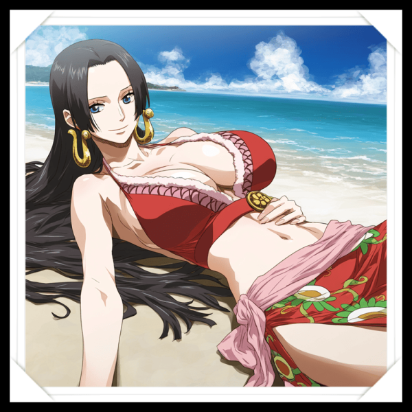 BOA HANCOCK Waifu Anime Girl - One Piece - Poster in A4 Alta Qualità (Hentai, Sexy)