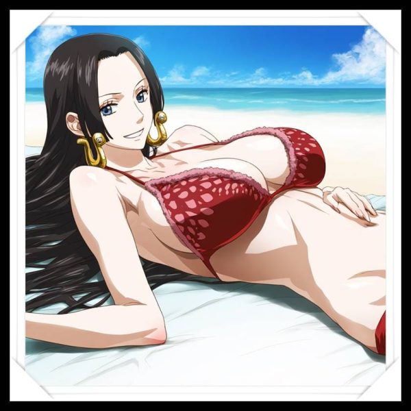 BOA HANCOCK Waifu Anime Girl - One Piece - Poster in A4 Alta Qualità (Hentai, Sexy)