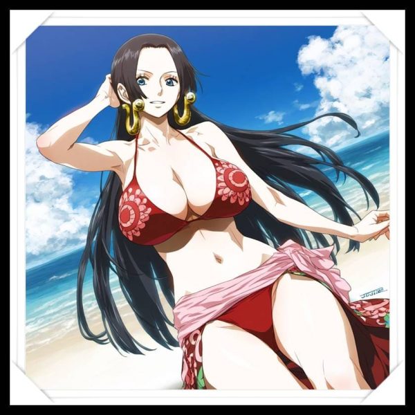 BOA HANCOCK Waifu Anime Girl - One Piece - Poster in A4 Alta Qualità (Hentai, Sexy)