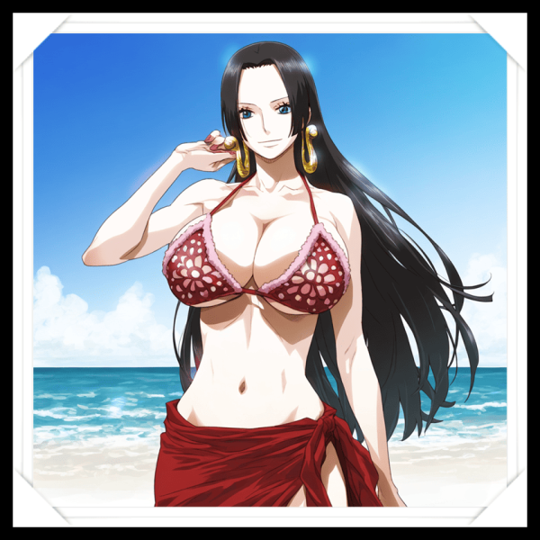 BOA HANCOCK Waifu Anime Girl - One Piece - Poster in A4 Alta Qualità (Hentai, Sexy)