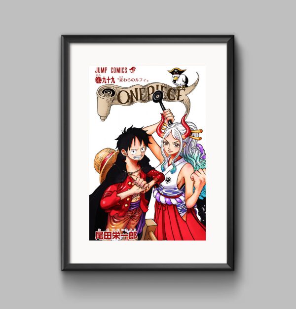 color manga scan poster Luffy and Yamato